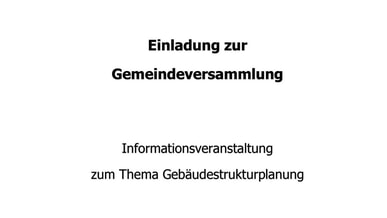 Gemeindeversammlung 2026