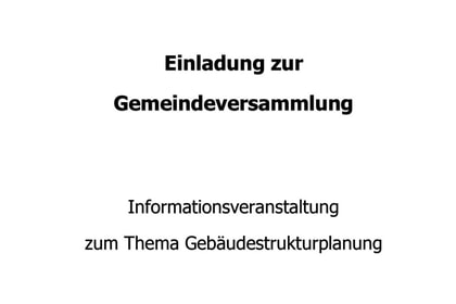 Gemeindeversammlung 2026