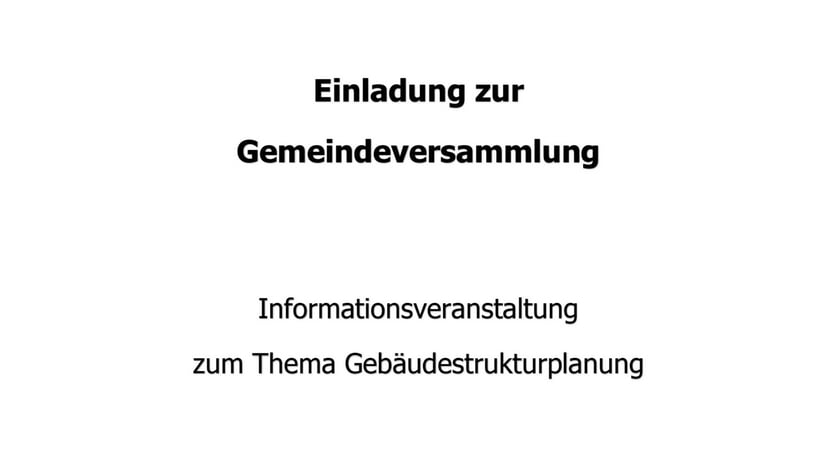 Gemeindeversammlung 2026